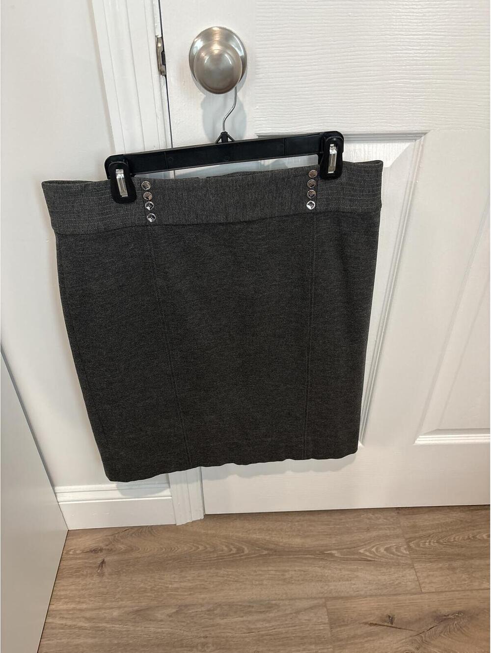 White House Black Market Charcoal Gray Pencil Skirt Size 10